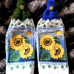 Crochet towel holders